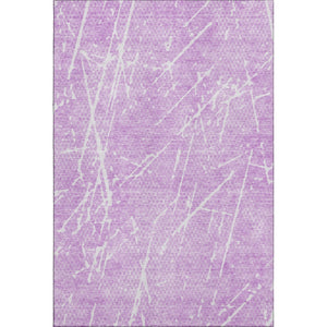 HomeRoots 8' X 10' Lilac & Ivory Abstract Washable Area Rug – Stylish, Durable, UV-Protected for Busy Homes 652843