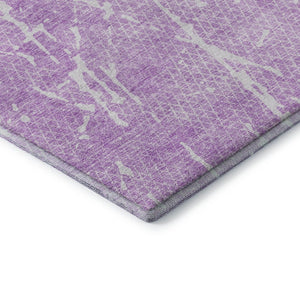 HomeRoots 8' X 10' Lilac & Ivory Abstract Washable Area Rug – Stylish, Durable, UV-Protected for Busy Homes 652843