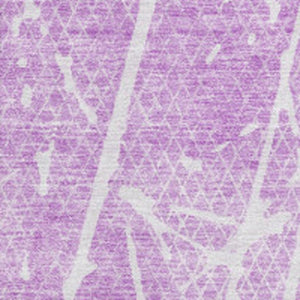 HomeRoots 9' X 12' Lilac & Ivory Abstract Area Rug - Washable, UV-Protected, Soft & Durable for Everyday Living 652844