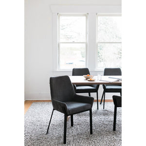 English Elm Lloyd Quilted Polyester Dining Chair Set with Iron Base for a Modern Table B2769P504203