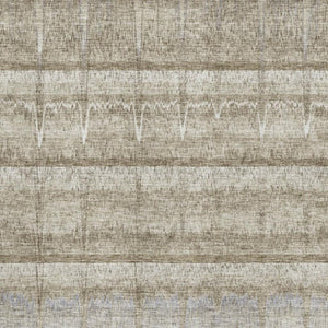 HomeRoots 8' X 10' Stylish Taupe Gray & Beige Striped Washable Area Rug with UV Protection & Durability 652867