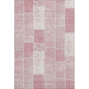 HomeRoots 5' X 8' Pink And Ivory Washable Area Rug – UV Protected, Stain Resistant, Perfect for Homes with Pets! 652943