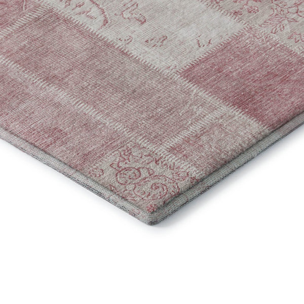 HomeRoots 5' X 8' Pink And Ivory Washable Area Rug – UV Protected, Stain Resistant, Perfect for Homes with Pets! 652943