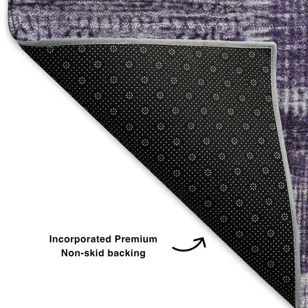 HomeRoots 10' X 14' Purple and Ivory Patchwork Washable Area Rug - UV Protected, Stain-Resistant, Stylish Design 652953