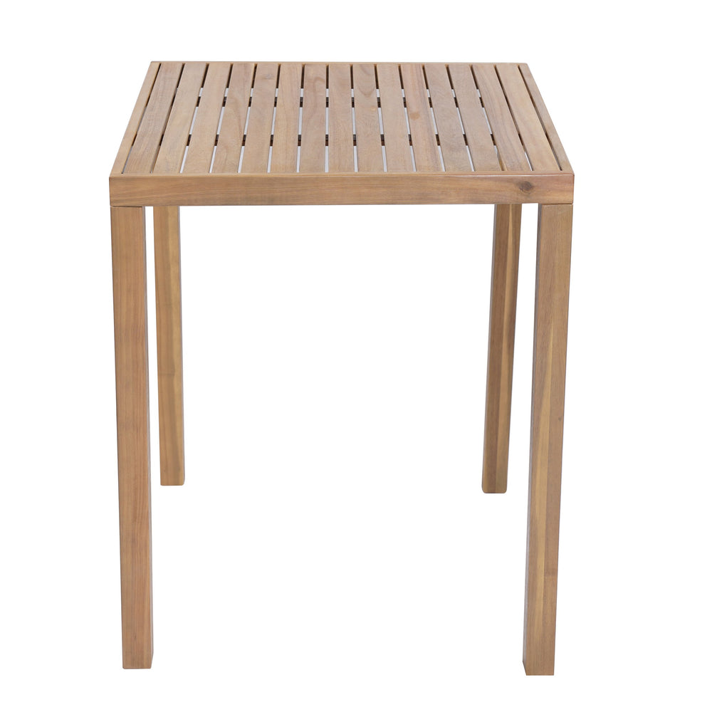 English Elm Christopher Knight Home® - Outdoor Acacia Wood Bar Table with Slatted Top and Tapered Legs, Weather-Resistant Hardwood Design Light Brown 43 L x 35.5 W x 7 H N776P285371L