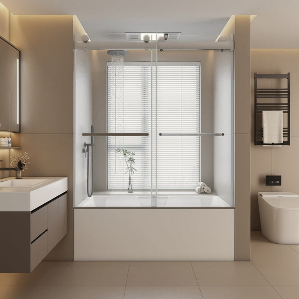 English Elm Top Rail Stainless Steel Shower Door Track with Buffer for Smooth Sliding Action W1573P232543