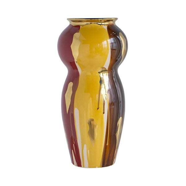 English Elm 10x10x20.9" Tall Ceramic Floor Vase Abstract Glazed Sculptural Accent for Console Shelf W2078P445038