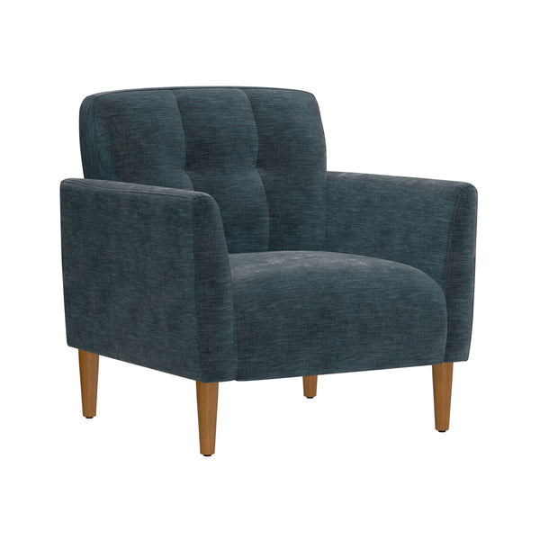 English Elm Wallace & Bay - Blue Accent Chair with Pacific Ocean Hue, Engineered Wood, Transitional Style, Easy-Care Comfort B2709P212531
