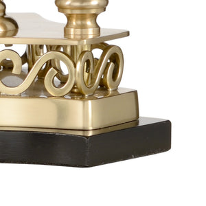 Wildwood Thea Antique Brass Table Lamp - Triple-Candle Style, 28" Sculpted Ambient Light For Small Spaces 65307