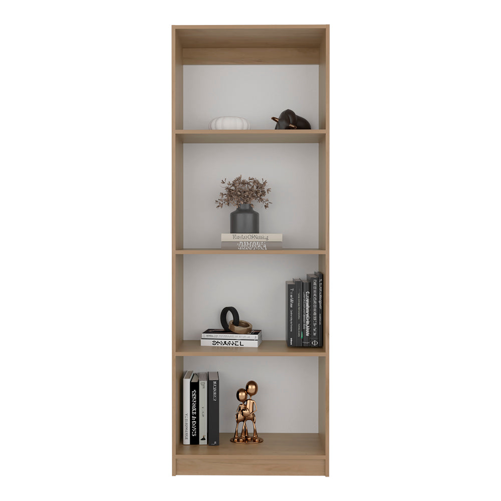 English Elm Verdi 5-Shelf Bookcase in Macadamia White – Durable Engineered Wood Storage for Books & Decor B092P315584