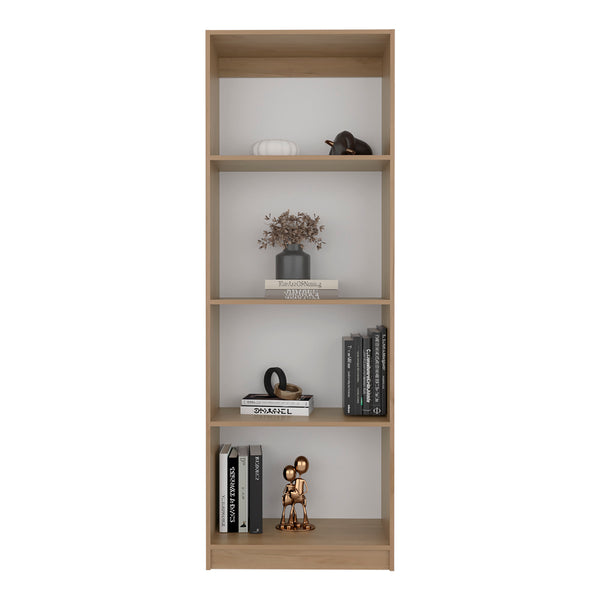 English Elm Verdi 5-Shelf Bookcase in Macadamia White – Durable Engineered Wood Storage for Books & Decor B092P315584