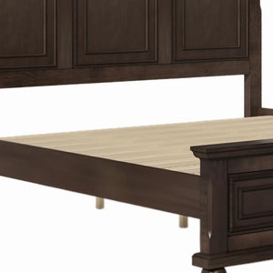 HomeRoots Brown Wood Queen Bed Frame - Modern, Sturdy Design with Easy Assembly | Perfect for Any Décor Style! 653088