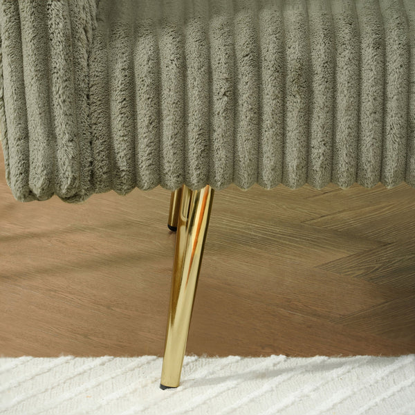 English Elm 79 Corduroy Sofa Bed Foldable Double Convertible Sleeper with Folding Armrests for Compact Living Rooms Green W2290P250574