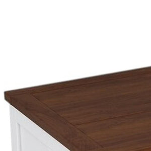 HomeRoots White Wood Full Murphy Bed with Built-In USB, Storage Drawer & Space-Saving Design for Small Rooms 653100