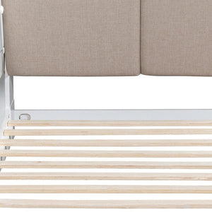 HomeRoots White Tufted Linen Twin Day Bed with USB Port - Stylish, Versatile Seating & Sleeping Solution! 653101