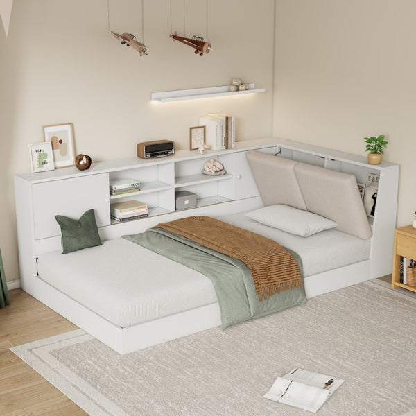 HomeRoots White Tufted Linen Twin Day Bed with USB Port - Stylish, Versatile Seating & Sleeping Solution! 653101