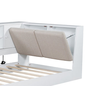HomeRoots White Tufted Linen Twin Day Bed with USB Port - Stylish, Versatile Seating & Sleeping Solution! 653101