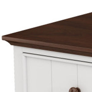 HomeRoots 61" Modern Two-Tone Walnut & White Seven Drawer Dresser – Stylish Storage Solution for Clutter-Free Spaces 653111