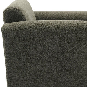 HomeRoots 31" Olive Green Boucle Upholstered Arm Chair with Cozy Pillow – Stylish Accent for Any Space 653115