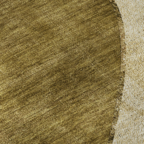 HomeRoots 9' X 12' Brown & Beige Abstract Washable Area Rug - Stain Resistant, UV Protected & Pet-Friendly Decor 653157