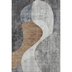 HomeRoots 8' X 10' Modern Abstract Washable Area Rug with UV Protection - Durable, Stylish & Family-Friendly! 653168