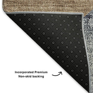 HomeRoots 8' X 10' Modern Abstract Washable Area Rug with UV Protection - Durable, Stylish & Family-Friendly! 653168