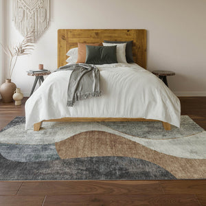 HomeRoots 8' X 10' Modern Abstract Washable Area Rug with UV Protection - Durable, Stylish & Family-Friendly! 653168