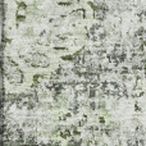 HomeRoots 8' X 10' Floral Washable Area Rug in Artichoke Green, Ivory & Gray - Durable, UV Protected Design 653174