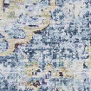 HomeRoots 10' X 14' Blue Ivory Gold Floral Area Rug - Durable, Washable & UV Protected for Stylish Homes 653188