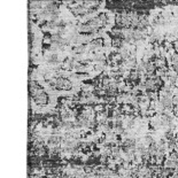 HomeRoots 5' X 8' Gray and Ivory Floral Area Rug - Washable, Stain-Resistant, UV Protected for High-Traffic Spaces 653202