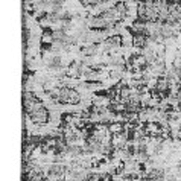 HomeRoots 10' Gray and Ivory Floral Area Rug - Washable, UV Protected, Durable for High-Traffic Spaces 653206