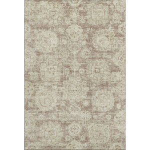 HomeRoots 10' X 14' Coffee and Beige Floral Area Rug - Durable, Stain Resistant, UV Protected for Everyday Use 653212