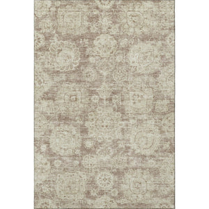 HomeRoots 10' X 14' Coffee and Beige Floral Area Rug - Durable, Stain Resistant, UV Protected for Everyday Use 653212