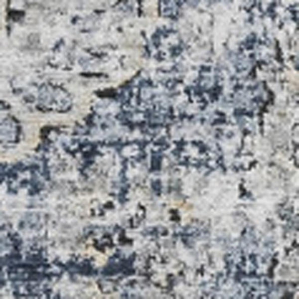 HomeRoots 8' X 10' Navy Blue Floral Area Rug - Elegant, Washable, UV Resistant & Durable for Busy Homes 653216