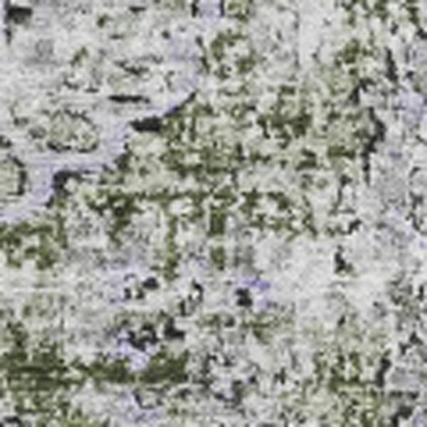 HomeRoots 5' X 8' Elegant Floral Area Rug in Olive Green, Purple & Ivory - Washable, UV-Protected & Durable 653220