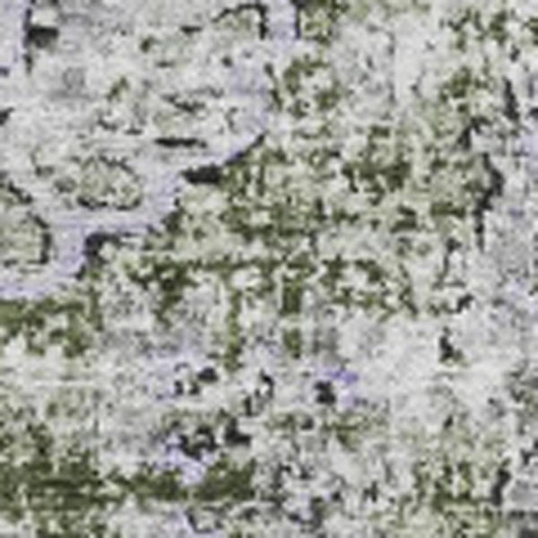 HomeRoots 9' X 12' Washable Floral Area Rug in Olive Green, Purple & Ivory - UV Protected for High-Traffic Spaces 653223