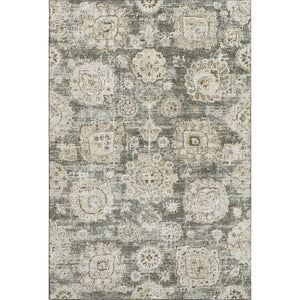 HomeRoots 10' Taupe & Beige Floral Area Rug - Washable, UV Protected, Stain Resistant for Modern Living Spaces 653236