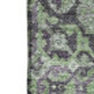HomeRoots 8' X 10' Vibrant Green and Purple Patchwork Area Rug - Washable, Stain Resistant & UV Protected! 653246