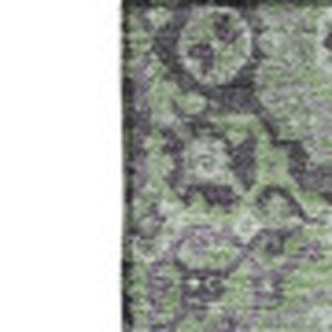 HomeRoots 8' X 10' Vibrant Green and Purple Patchwork Area Rug - Washable, Stain Resistant & UV Protected! 653246