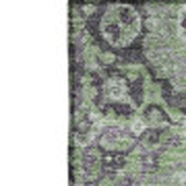 HomeRoots 8' X 10' Vibrant Green and Purple Patchwork Area Rug - Washable, Stain Resistant & UV Protected! 653246