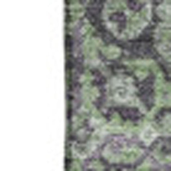 HomeRoots 10' Green and Purple Patchwork Washable Area Rug - UV Protected, Stain Resistant for High Traffic Areas 653248