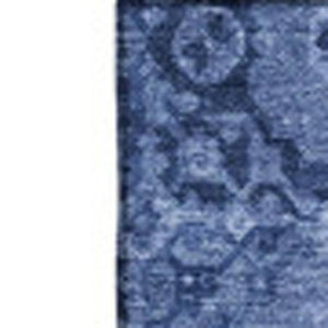 HomeRoots 8' X 10' Navy Blue & Ivory Washable Area Rug with UV Protection - Durable, Stylish, Easy Care Decor 653252