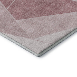 HomeRoots 10' X 14' Blush Geometric Area Rug - Stylish, Washable, UV-Protected for High-Traffic Spaces & Pets 653290