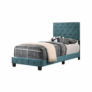English Elm Charming Velvet Twin Bed with Hidden Storage Drawers, Casual Solid Frame, Easy Assembly Comfort Green 24.6 L x 44 W x 5.5 H B078108017