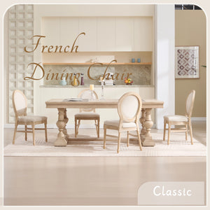 English Elm French Country Dining Chairs Set Of 2 - Elegant Upholstered, Stackable & Versatile For Any Space W3426P324205