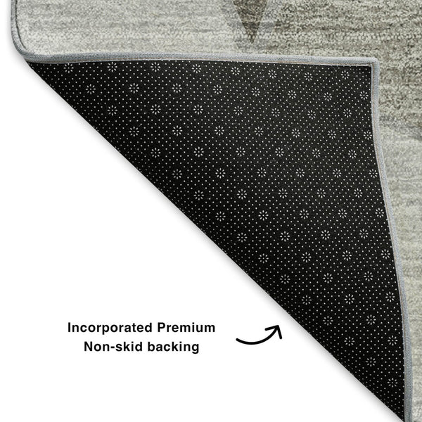 HomeRoots 10' X 14' Stylish Coffee Charcoal Ivory Geometric Area Rug - Durable, Washable, UV Protected Design! 653302