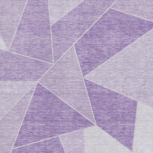 HomeRoots 10' Lilac & Ivory Geometric Area Rug – Washable, UV-Protected, Durable for Busy Homes & Families 653320