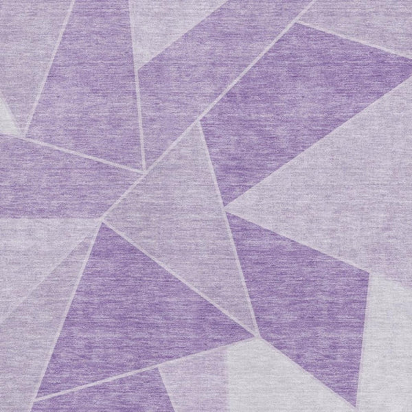 HomeRoots 10' Lilac & Ivory Geometric Area Rug – Washable, UV-Protected, Durable for Busy Homes & Families 653320
