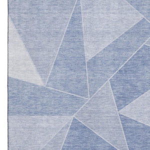 HomeRoots 5' X 8' Sky Blue Geometric Area Rug - Washable, Stain Resistant, UV Protected for Modern Homes 653328