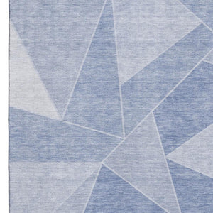 HomeRoots 5' X 8' Sky Blue Geometric Area Rug - Washable, Stain Resistant, UV Protected for Modern Homes 653328